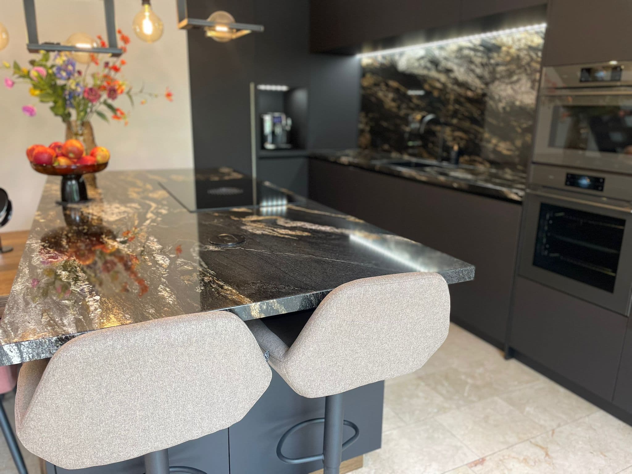 Keukenbladen van natuursteen